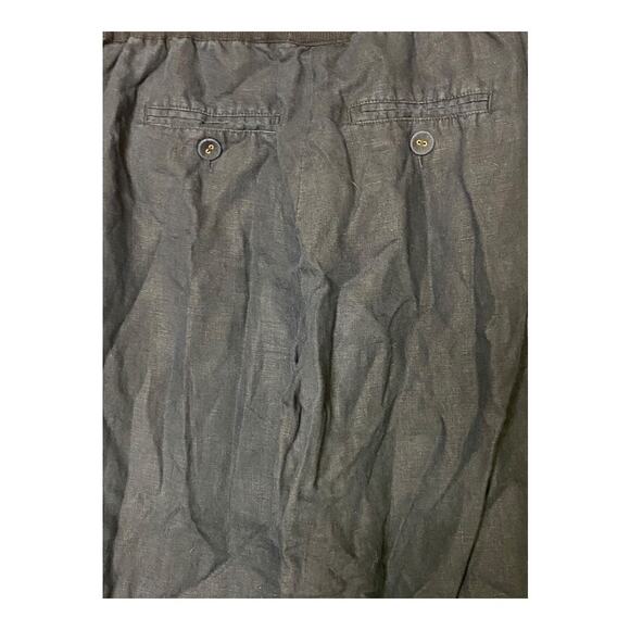 Linen by Charter Club Women's Size Small Pants Black Relaxed Fit Drawstring - Picture 5 of 7